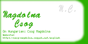 magdolna csog business card